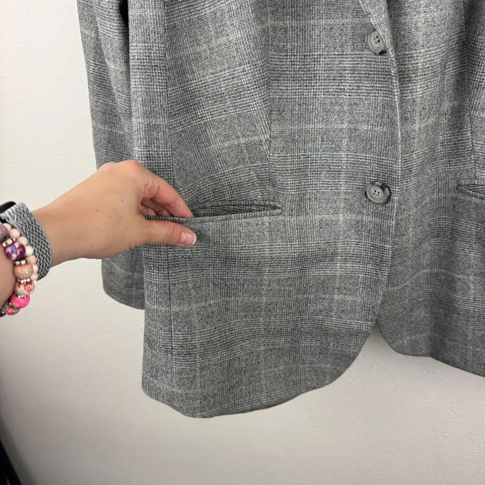 Talbots Italian Wool Plaid Blazer